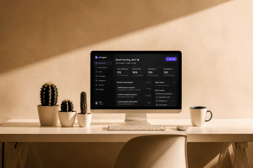 Analytics dashboard on a desktop monitor with cacti